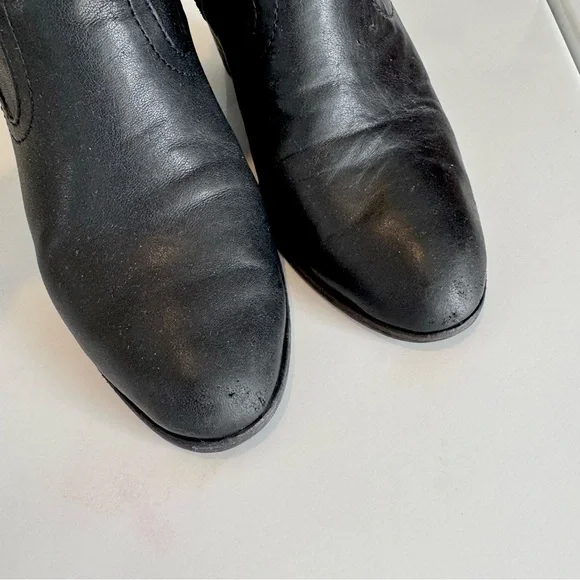 Frye Essa Bootie Black Leather Boho Western High Heel Ankle Bootie 7.5M - Picture 2 of 13